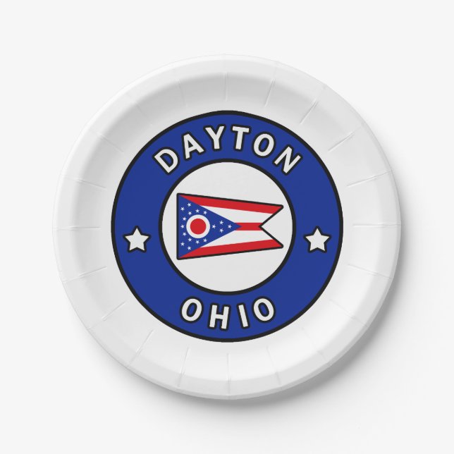 Dayton Ohio Pappteller (Vorderseite)