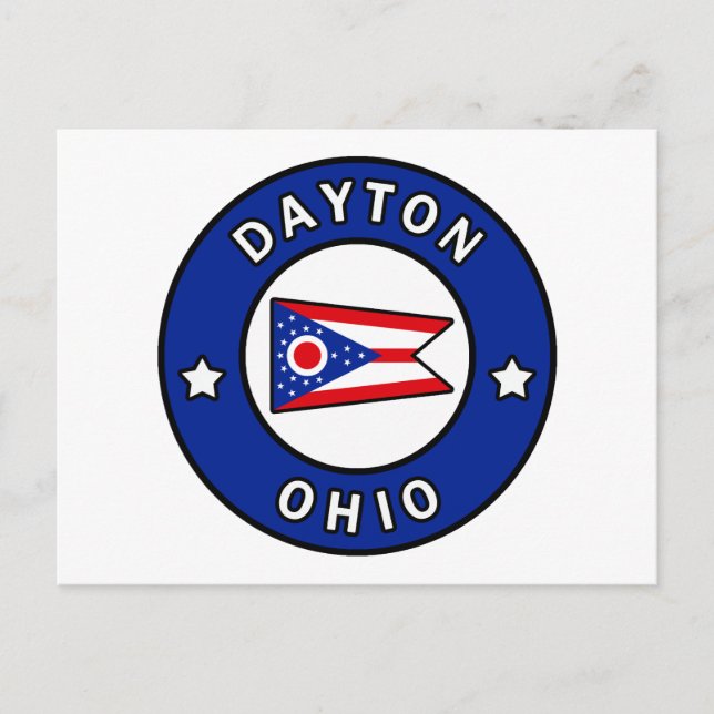 Dayton Ohio Postkarte (Vorderseite)