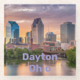 Dayton Ohio Square Glass Untersetzer