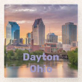 Dayton Ohio Square Glass Untersetzer