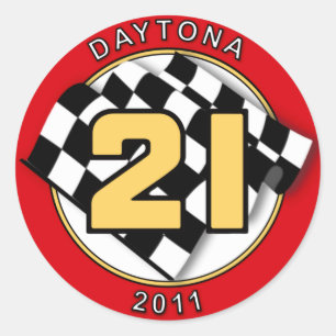 DAYTONA 2011 Auto-21-Aufkleber Runder Aufkleber