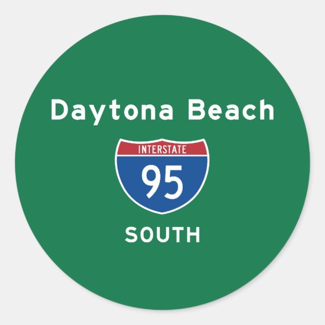 Daytona Beach 95 Runder Aufkleber (Vorderseite)