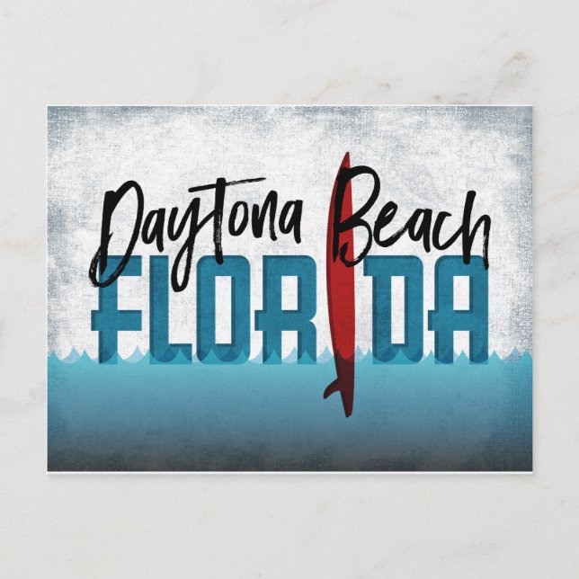 Daytona Beach Carte postale Floride Surfboard (Devant)
