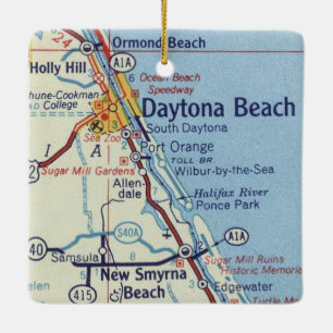 Daytona Beach Classic Karte Keramikornament