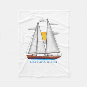 Daytona Beach Coastal Nautical Sailing Sailor Fleecedecke