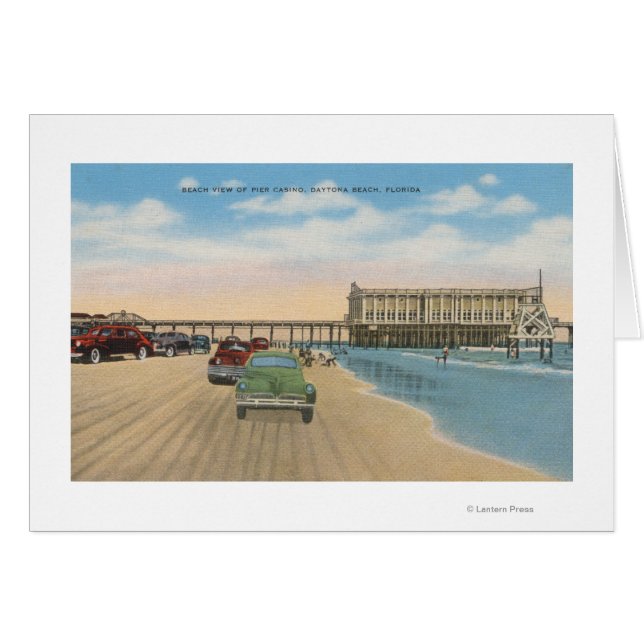 Daytona Beach, FL - Beach View Pier Casino (Vorderseite (Horizontal))