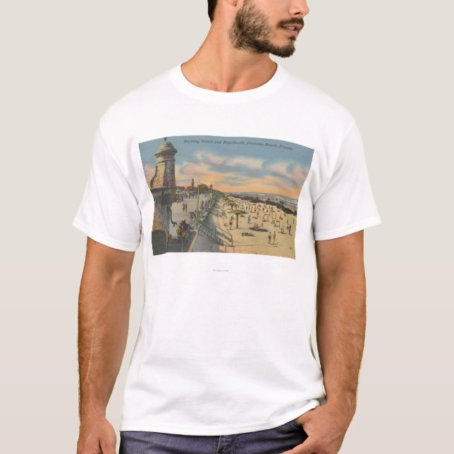 Daytona Beach, FL - Promenaden-Ansicht des T-Shirt (Vorderseite)