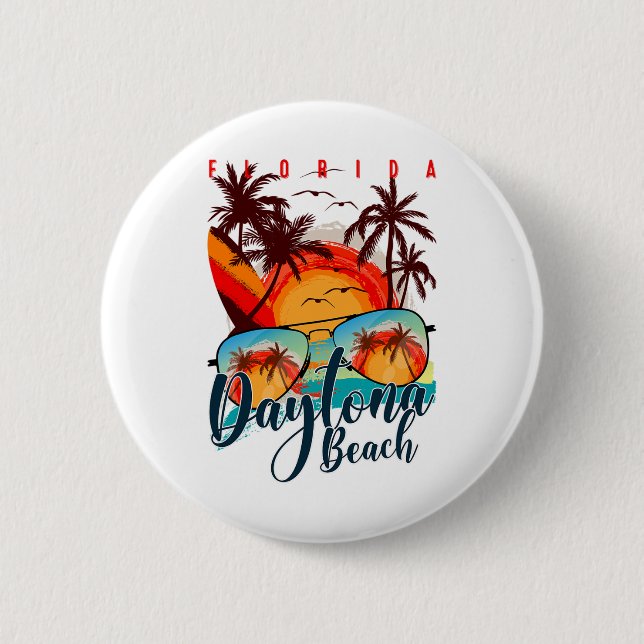 Daytona Beach Fl. Sommerurlaubsreise - Florida B Button (Vorderseite)