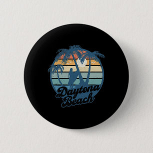 Daytona Beach Fl Surfer Girl Vintage Sonnenunterga Button
