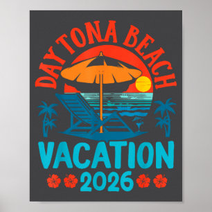 Daytona Beach Florida 2026 Familienurlaub Sommer Poster