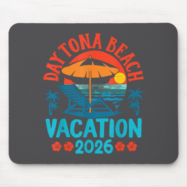 Daytona Beach Florida 2026 Family Vacation Summer  Mousepad (Vorne)