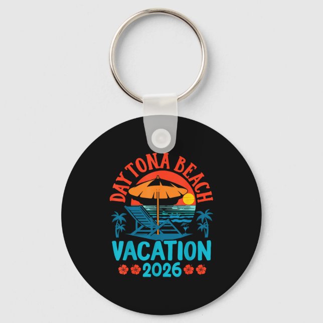 Daytona Beach Florida 2026 Family Vacation Summer  Schlüsselanhänger (Vorderseite)