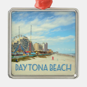 Daytona Beach Florida Beach Foto Ornament Aus Metall