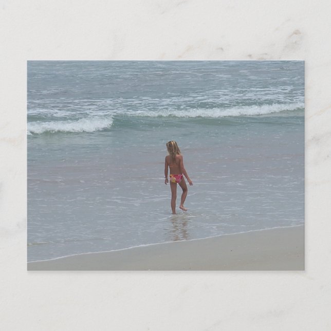 Daytona Beach Florida Bikini Girl Post Card FL Postkarte (Vorderseite)