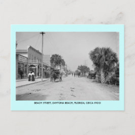 Daytona Beach Florida ca. 1900 Straße Szene Postkarte