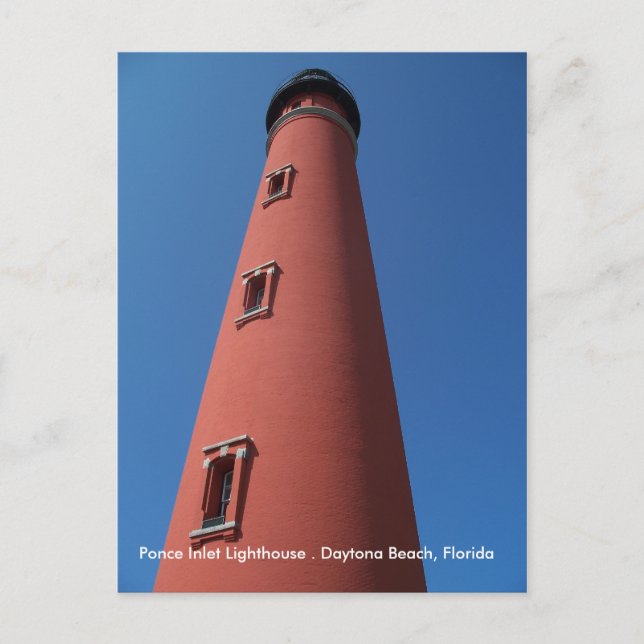 Daytona Beach Florida Lighthouse Postcard Foto FL Postkarte (Vorderseite)