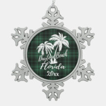Daytona Beach Florida Palm Green Kariert