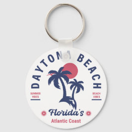 Daytona Beach Florida Palm Trees Souvenirs 60er Schlüsselanhänger