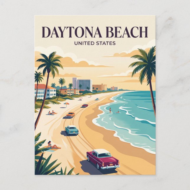 Daytona Beach Florida Postkarte (Vorderseite)