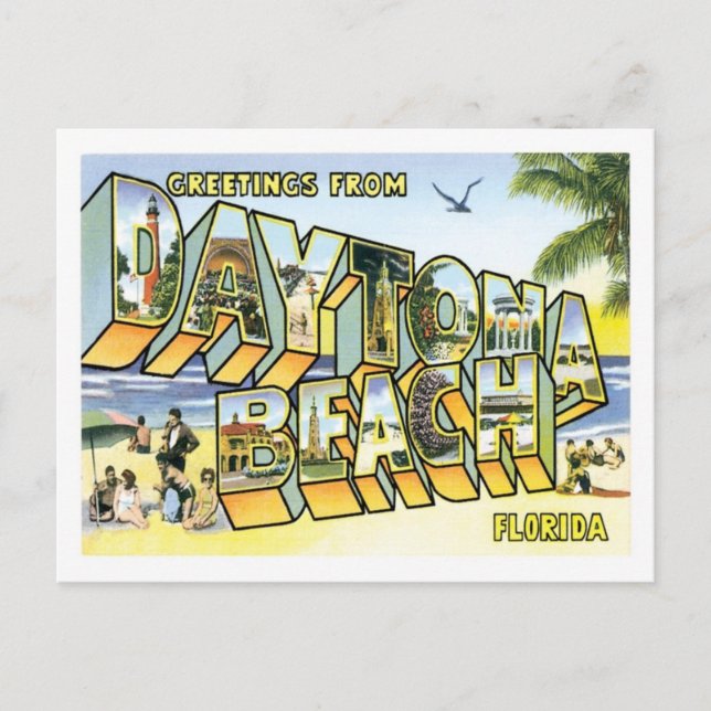 Daytona Beach Florida Reisen USA City Postkarte (Vorderseite)