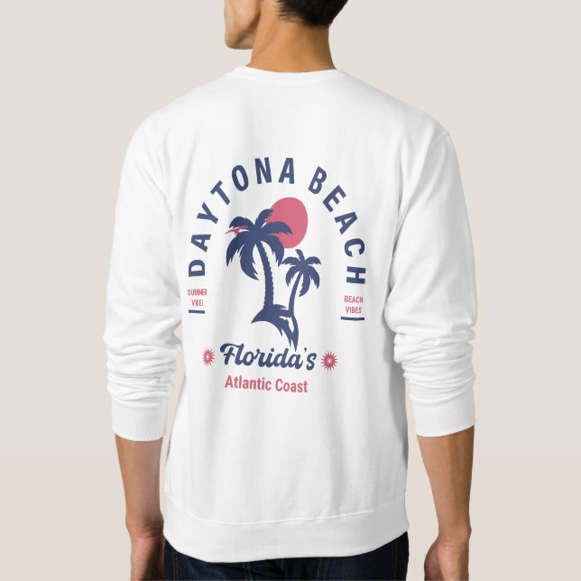 Daytona Beach Florida Retro Souvenirs Sweatshirt (Rückseite)
