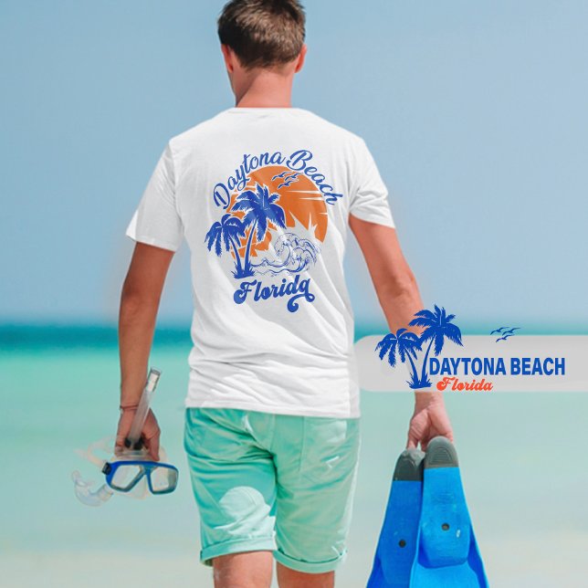 Daytona Beach Florida Summer Waves 80er T-Shirt (Von Creator hochgeladen)