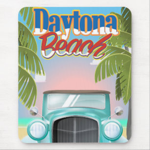 Daytona Beach, Florida USA Vintage Reiseplakat Mousepad