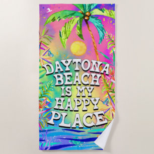 Daytona Beach ist mein Happy Place Beach Handtuch