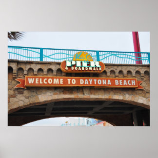 Daytona Beach Main Pier Boardwalk Bridge Poster
