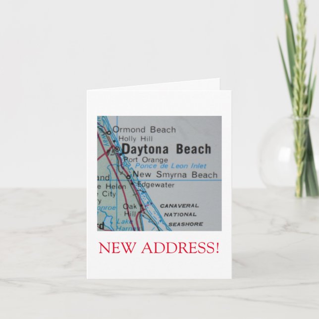Daytona Beach Nouvelle adresse faire-part (Devant)