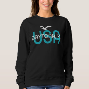 Daytona Usa Florida Ozean Vintag Retro Surf Seagu Sweatshirt