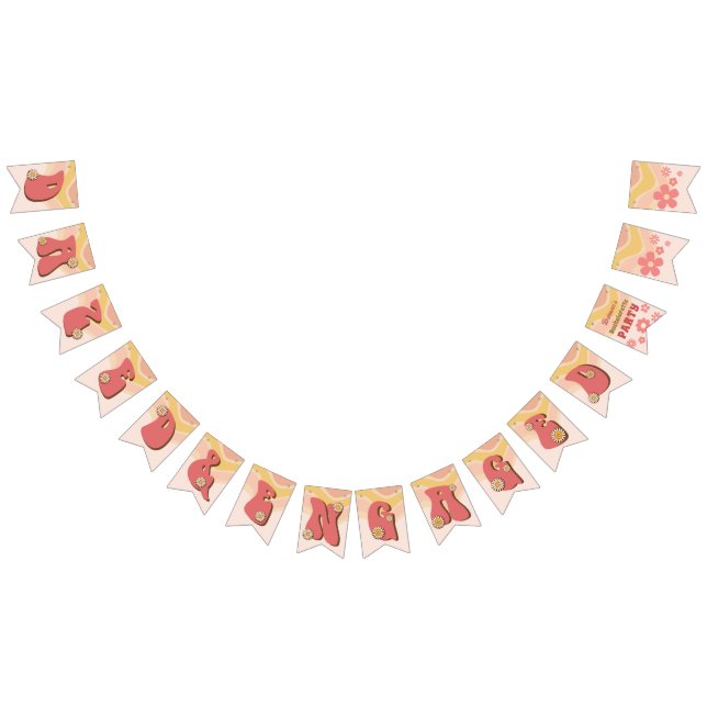 Dazed and verlobt groovy Retro Bachelorette Banner (Alle)