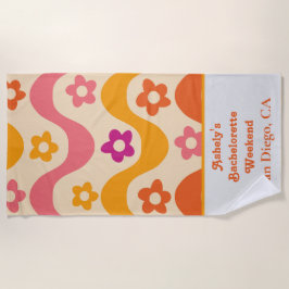 Dazed and Verlobt Retro 70er Bachelorette Strandtuch