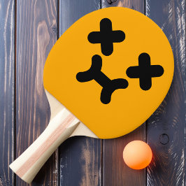 Dazed Pouty Face Orange Ping Pong Paddle Tischtennis Schläger
