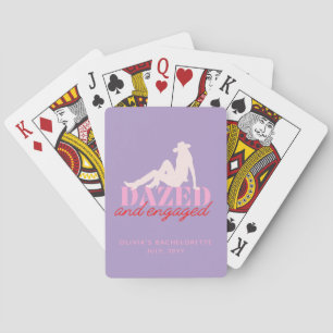 Dazed & Verlobtes Lila Retro Cowgirl Playing Cards Spielkarten