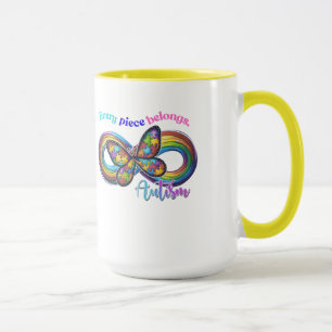 Dazugehörend in jedem Schluck – Autismusrätsel-Tas Tasse