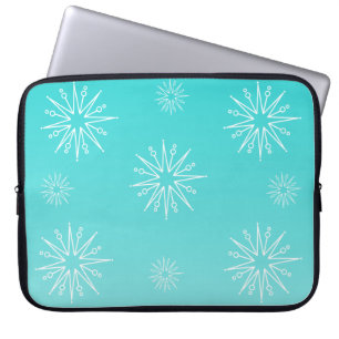 Dazzend Weihnachtsstars Electronics Sleeve, Aqua Laptopschutzhülle