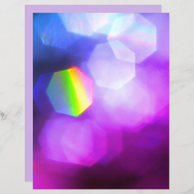 Dazzing Lila Blue Bright Scrapbook Paper Sheet (Vorne/Hinten)