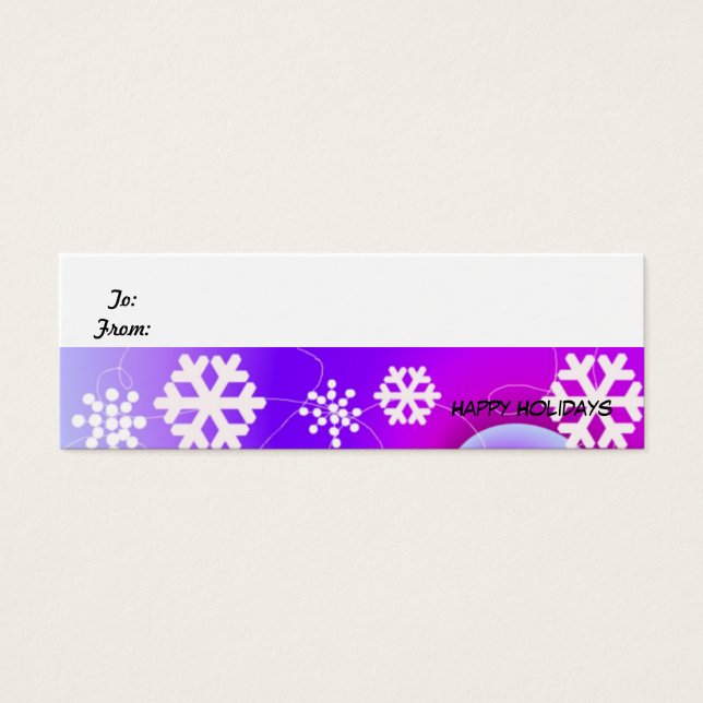 Dazzing Snowflakes Holiday Gift Tag (Vorderseite)
