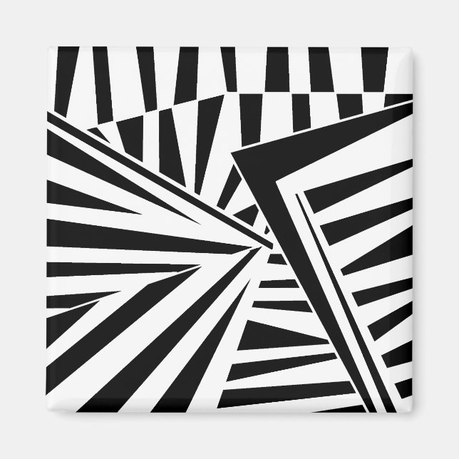 dazzle camouflage(black) magnet (Vorne)