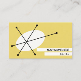 Dazzle carte de visite jaune dos blanc