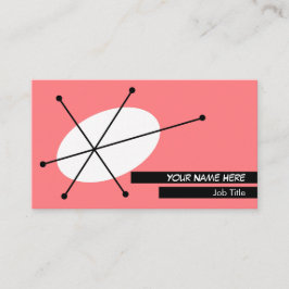 Dazzle carte de visite rose noir dos