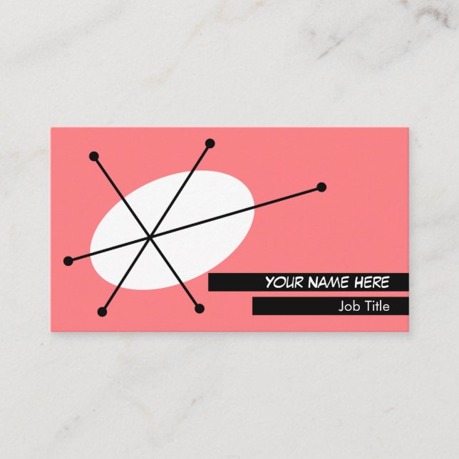 Dazzle carte de visite rose noir dos (Devant)