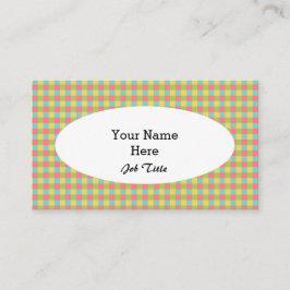 Dazzle Check carte de visite ovale blanc