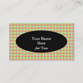 Dazzle Check carte de visite ovale noir