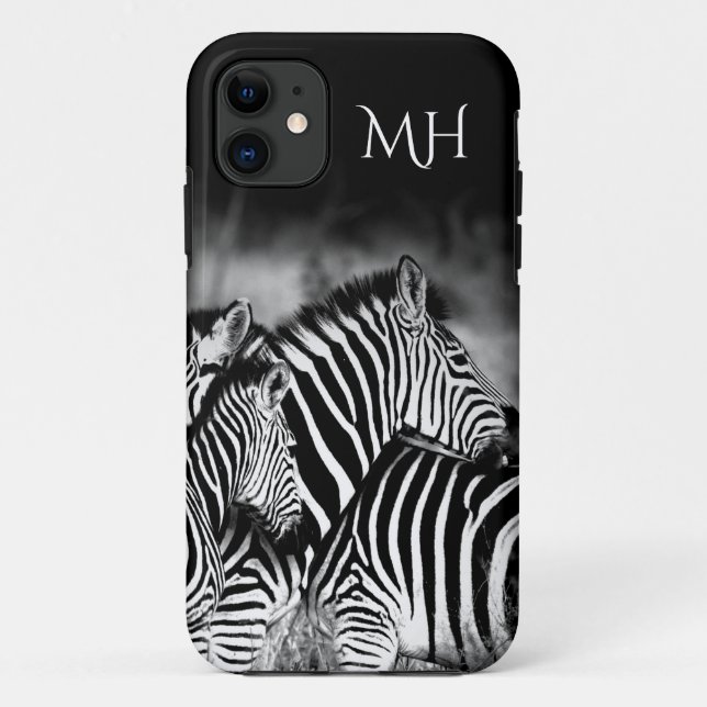 Dazzle der Zebra Monogramm Case-Mate iPhone Hülle (Rückseite)