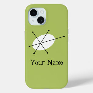 Dazzle Green 'Name' iPhone Gehäuse vertikal 15 Hülle