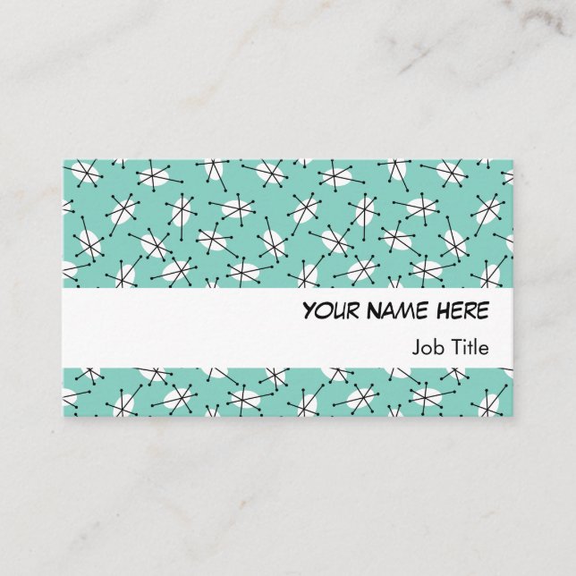 Dazzle Multi Blue carte de visite bande blanche (Devant)