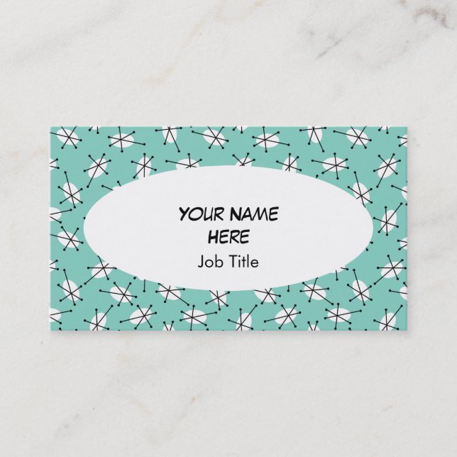 Dazzle Multi Blue carte de visite ovale blanc (Devant)