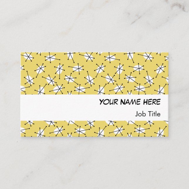 Dazzle Multi Jaune carte de visite blanc rayé (Devant)